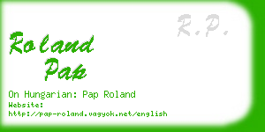 roland pap business card
